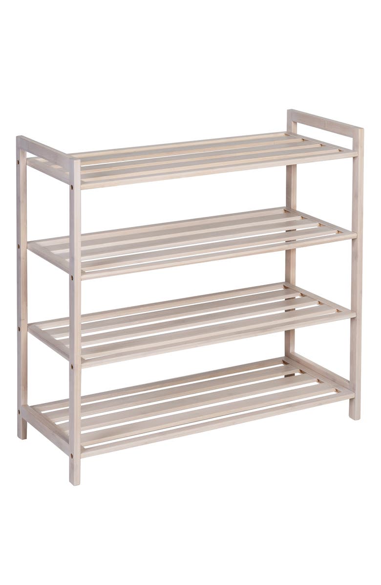 HONEY-CAN-DO 4-Tier Bamboo Shoe Rack, Alternate, color,