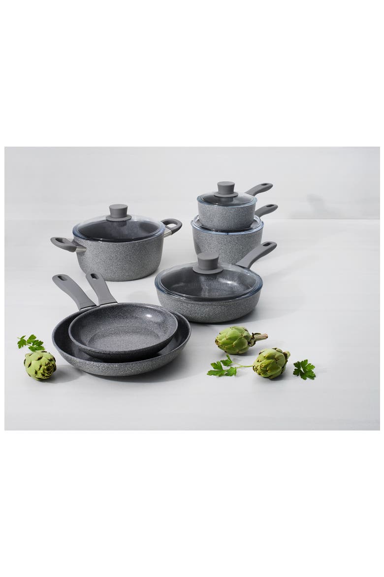 Parma Plus 10-Piece Nonstick Cookware Set, Alternate, color, GREY