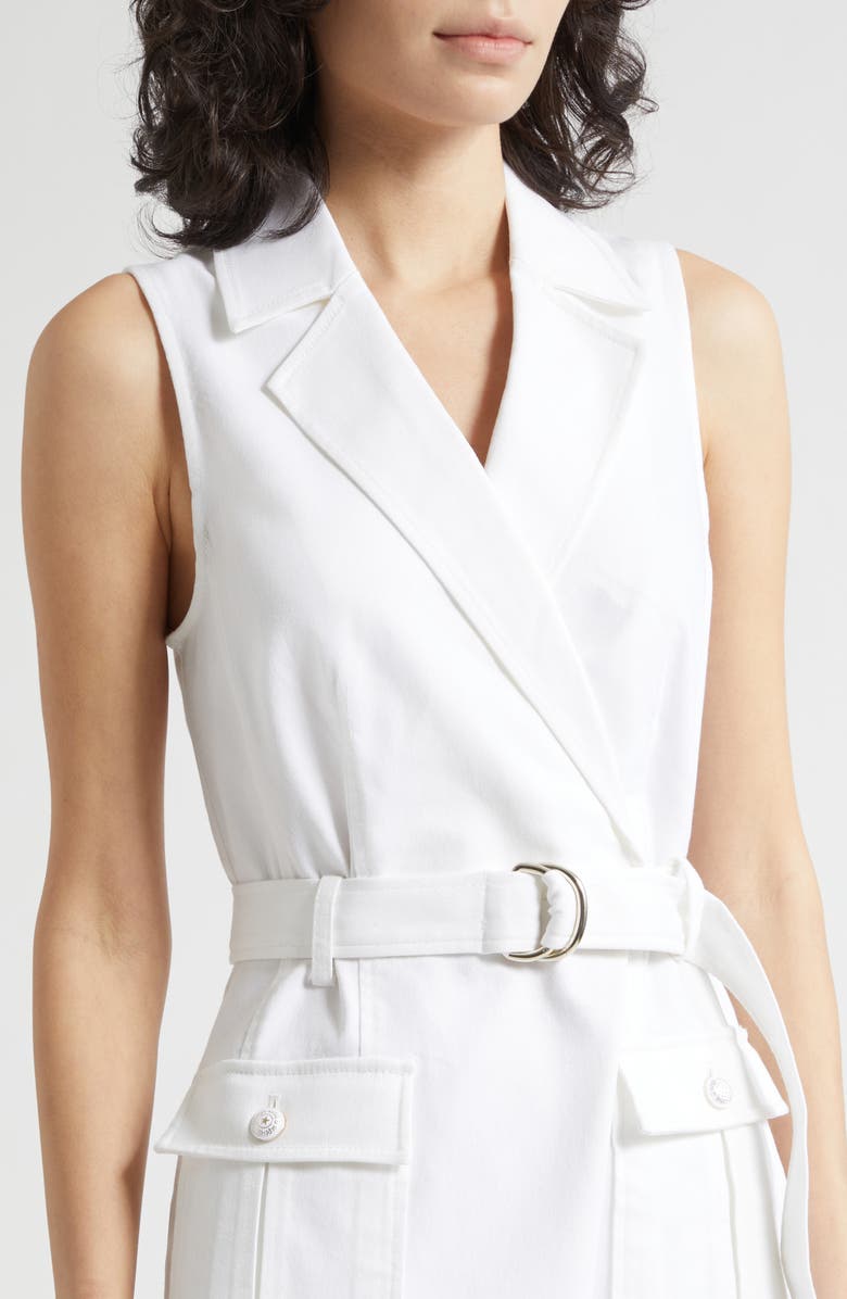 Cinq à Sept Lenessa White Denim Dress, Alternate, color,