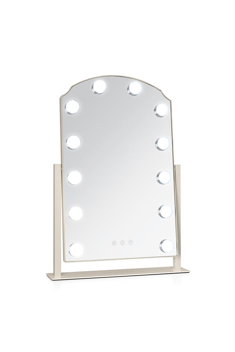 Scalloped Edge Hollywood LED Vanity Mirror, Main, color, Neutral