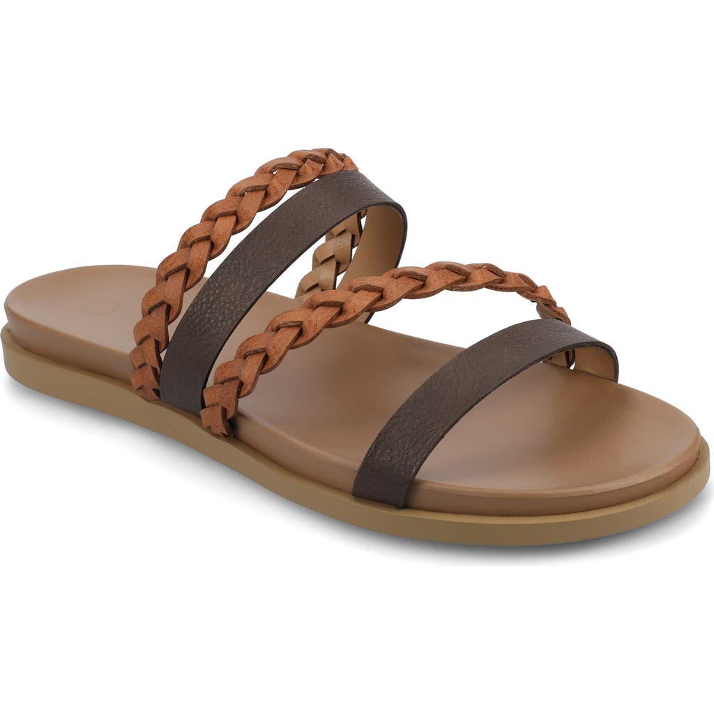 Shop Journee Collection Colette Slide Sandal In Cognac