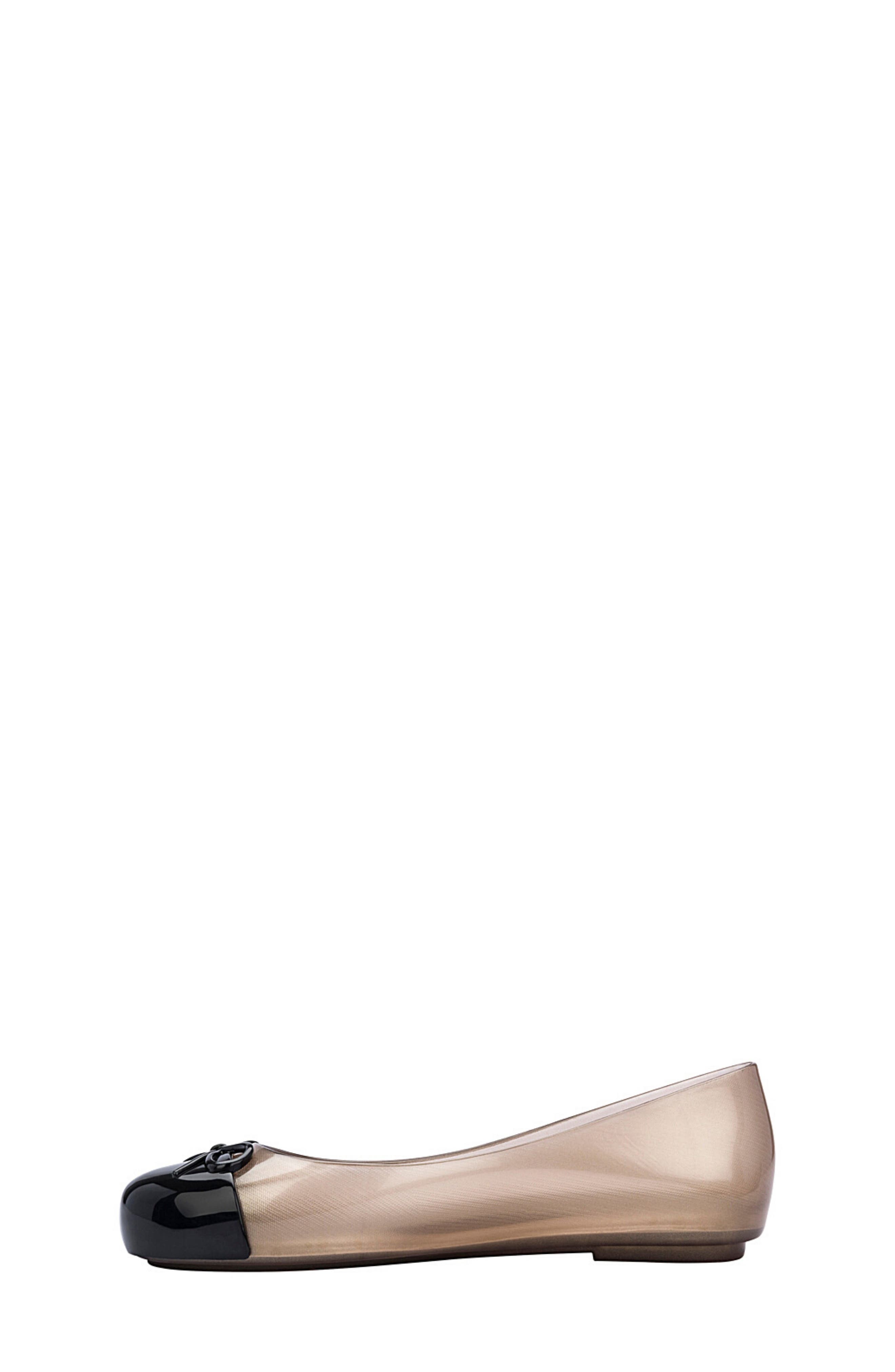Mini Melissa Kids' Sweet Love Cap Toe Ballet Flat, Alternate, color, Rose/Black