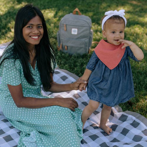 Parker Baby Co. Muslin Bandana Bibs In Rose