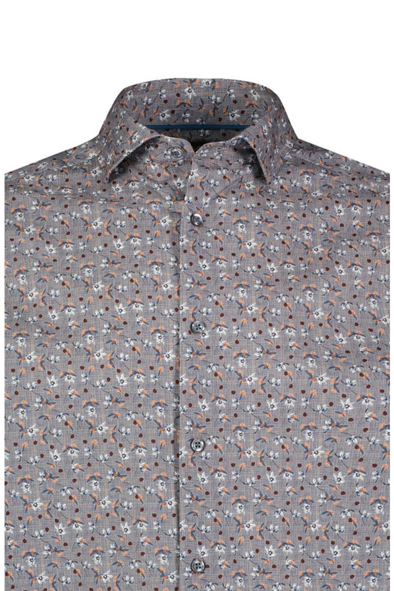 Floral Print Shirt, Alternate, color, Smoke