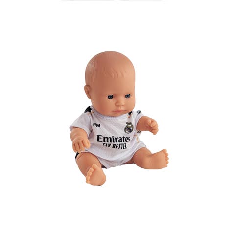 8 1/4 inch Baby Girl Doll with Real Madrid Soccer Jersey