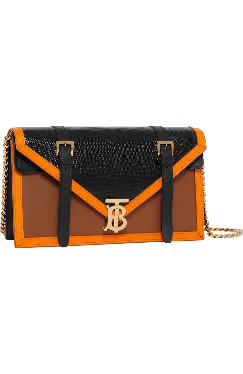 Burberry Burberrry Small TB Monogram Lizard Embossed Leather Envelope Bag, Alternate, color,