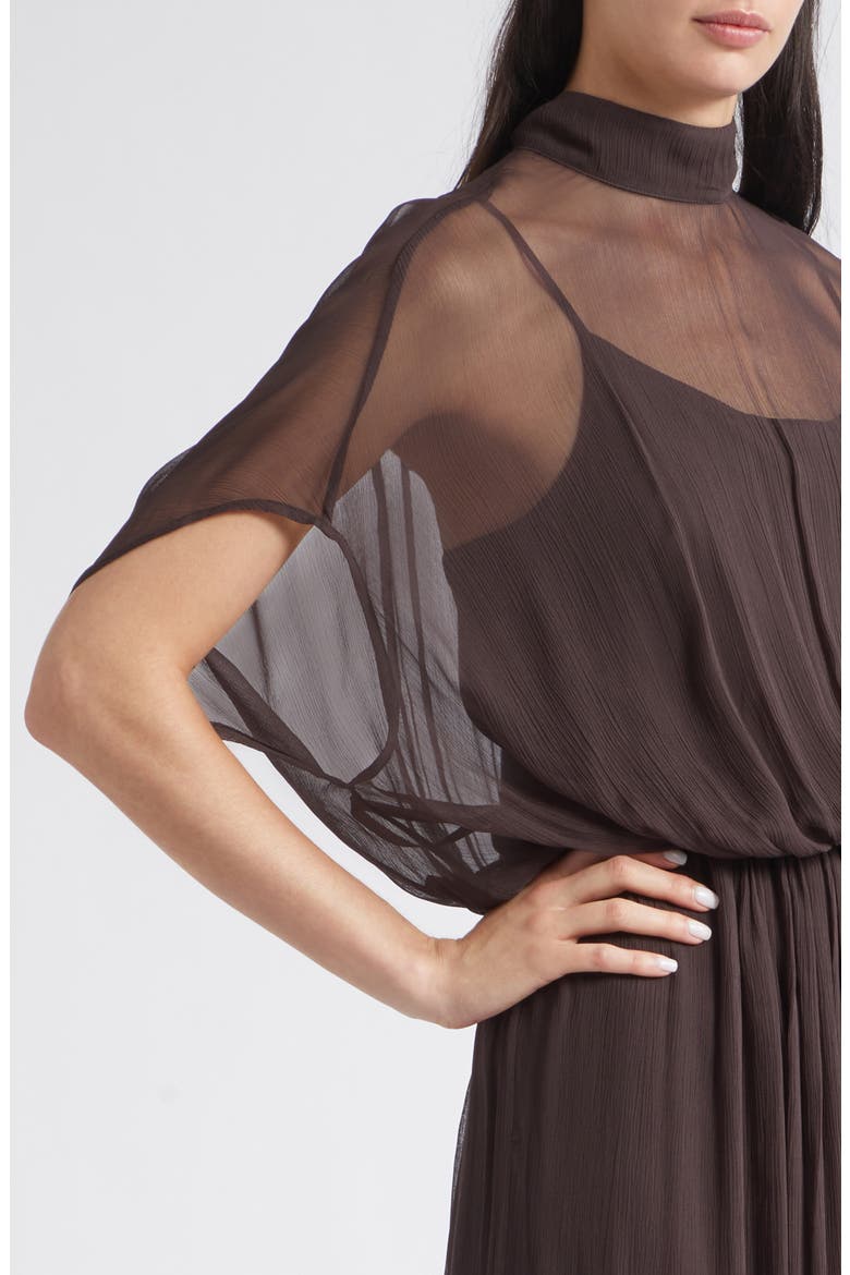Viviana Shirred Maxi Dress, Alternate, color, EARTH