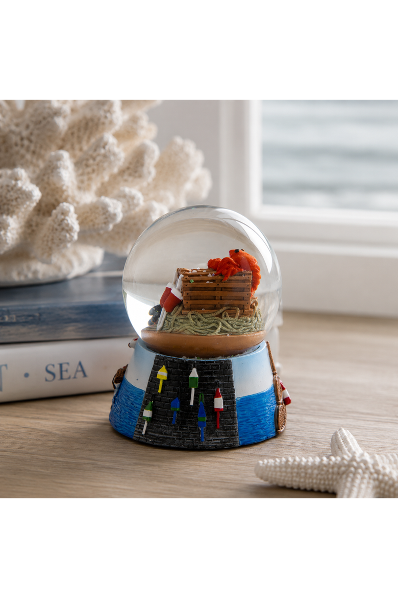 Lobster Pot Decorative Water Globe 3.5", Alternate, color, Blue