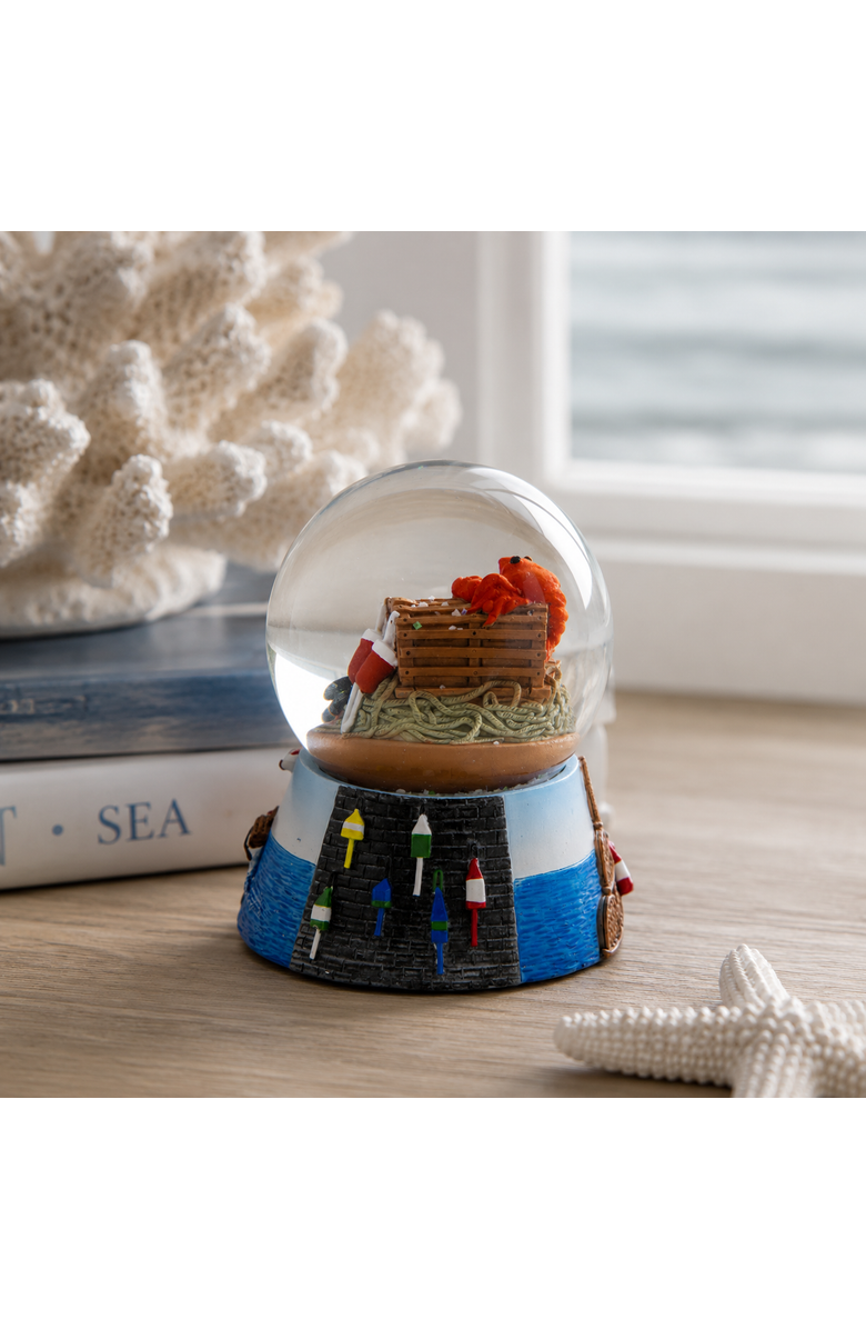 Beachcombers Lobster Pot Decorative Water Globe 3.5", Alternate, color, Blue