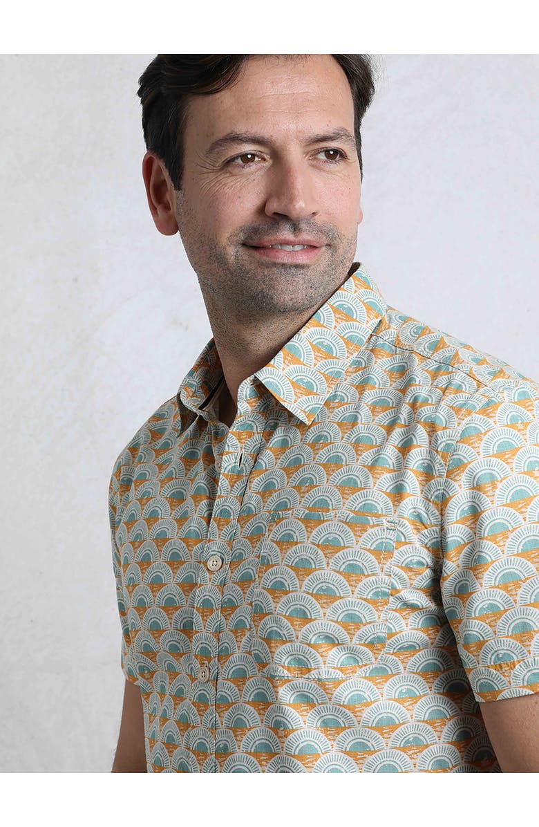 Weird Fish Faraway Printed Shirt, Alternate, color, Caramel