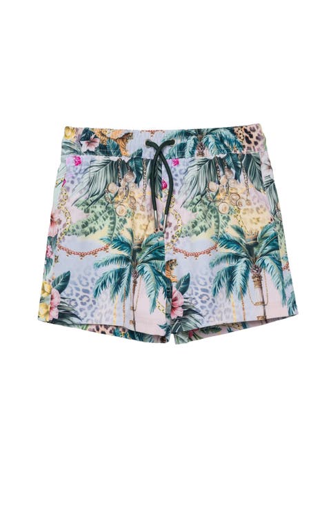 Jungle Treasure Drawstring Swim Shorts Swimsuit