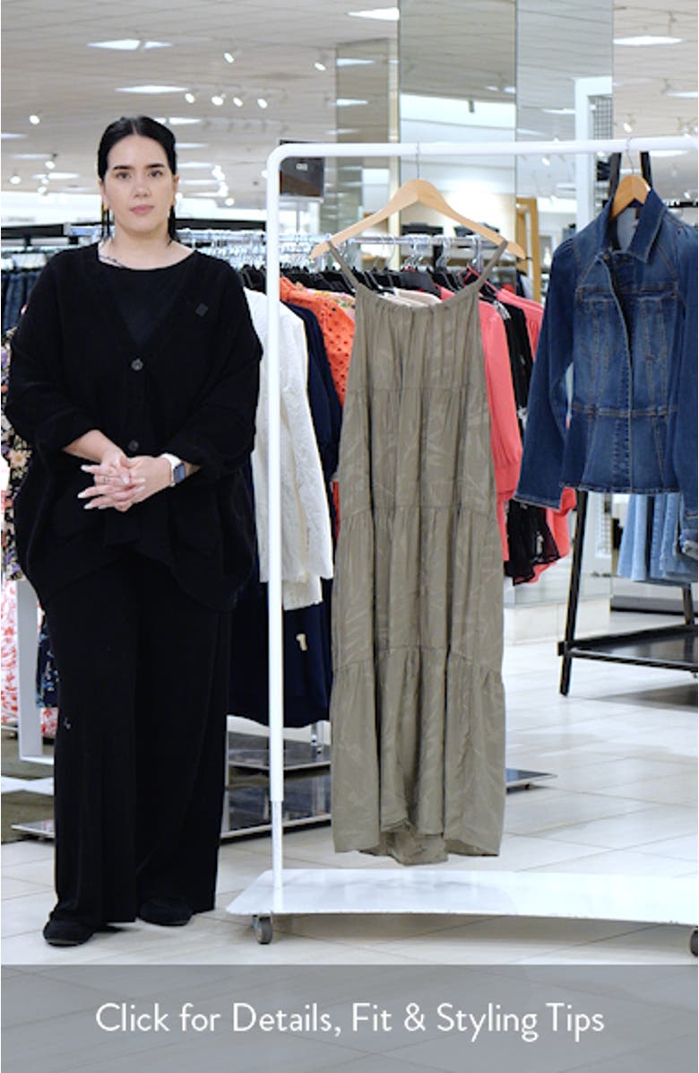 Maven Leaf Print Maxi Dress, sales video thumbnail