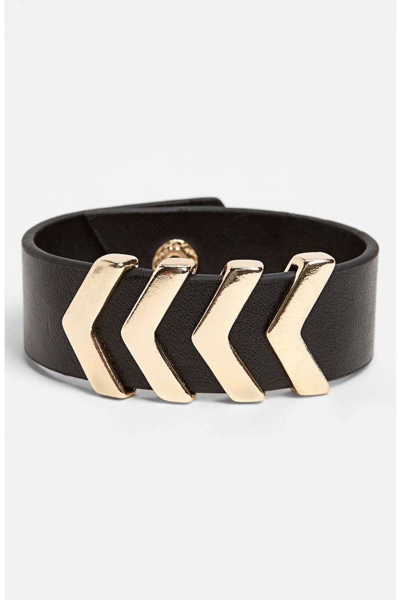 'Arrow' Bracelet, Main, color, BLACK/ GOLD