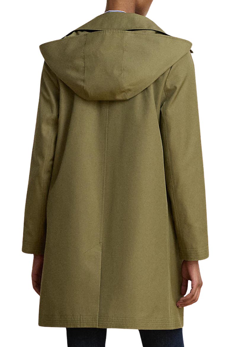 Balmacaan Hooded Raincoat, Alternate, color, LIGHT AGAVE