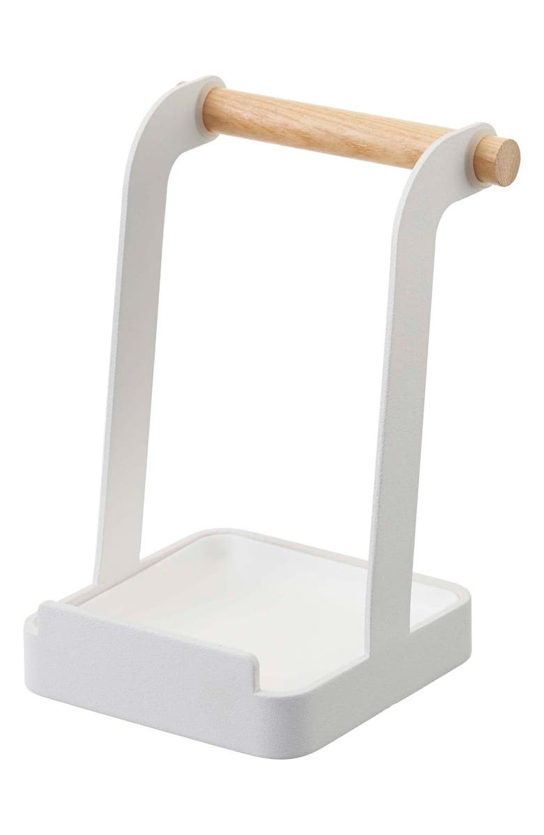 Yamazaki Lid/Ladle Storage Stand, Main, color, White