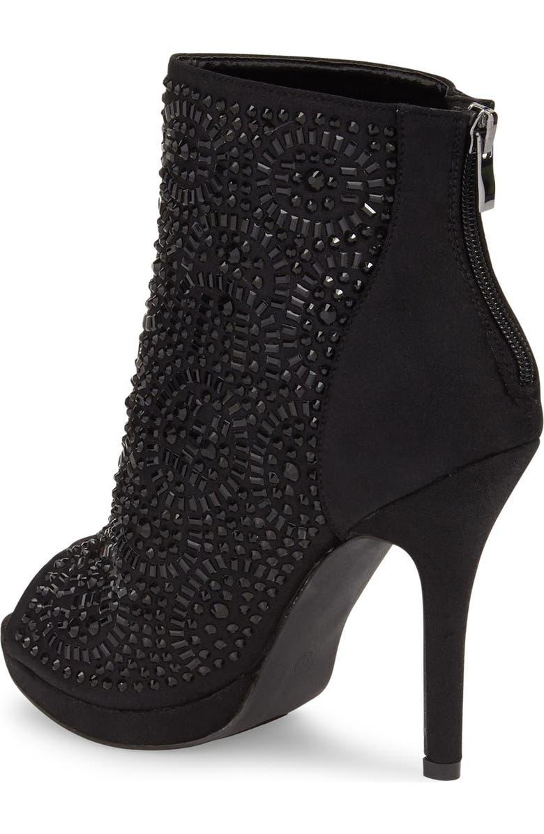 Lauren Lorraine 'Yasmin' Embellished Open Toe Bootie, Alternate, color,