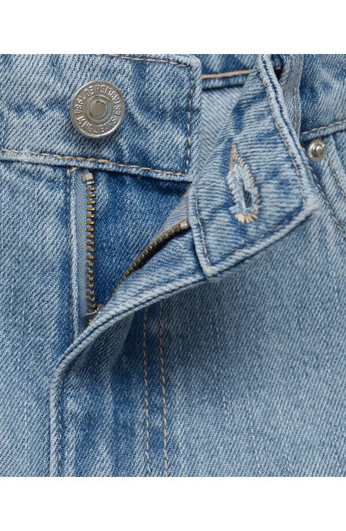 Mango High Waist Denim Shorts In Blue