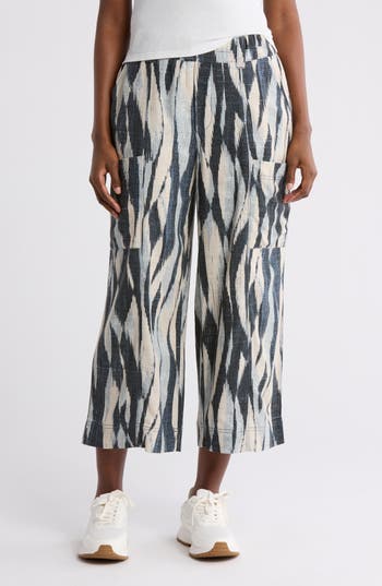 Democracy Crop Wide Leg Pants In Neutral