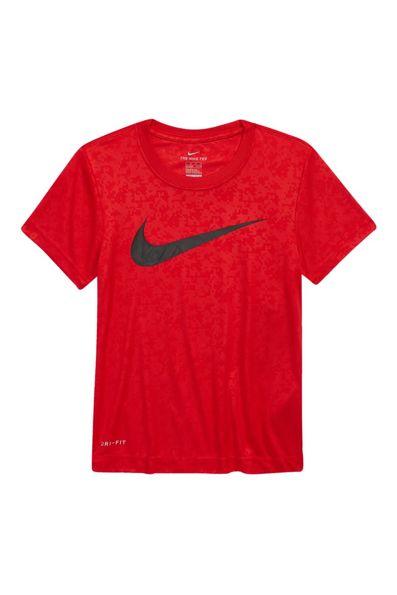 Kids' Swoosh Graphic Tee, Main, color, UNIVERSITY RED