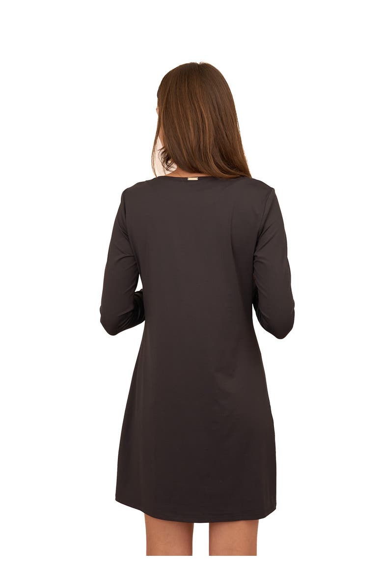 Keyhole Dress, Alternate, color, Black/Giold Metallic