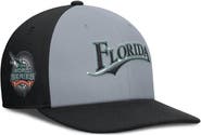 Nike Men's Nike Gray/Black Florida Marlins Cooperstown Collection Pro Performance Snapback Hat