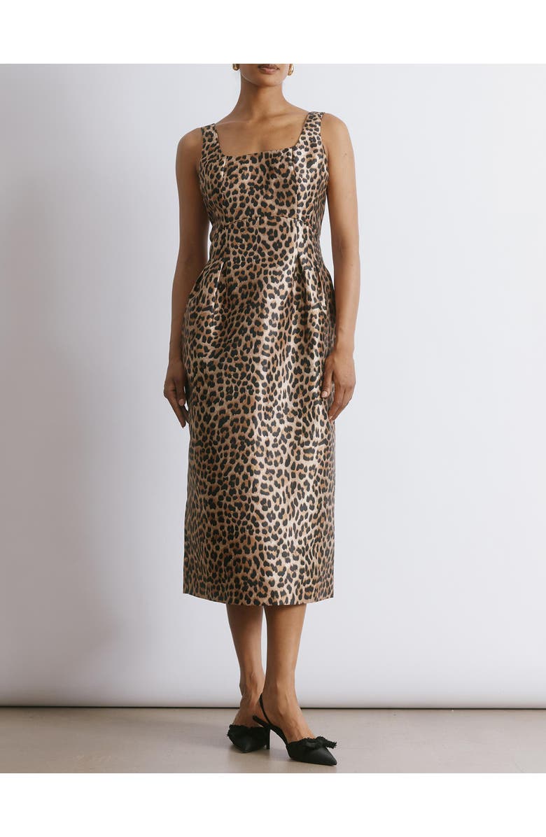 Albaray Taffeta Sleeveless Tulip Dress, Alternate, color, Animal