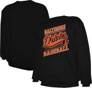 STITCHES Men's Stitches Black Baltimore Orioles Pullover Sweatshirt