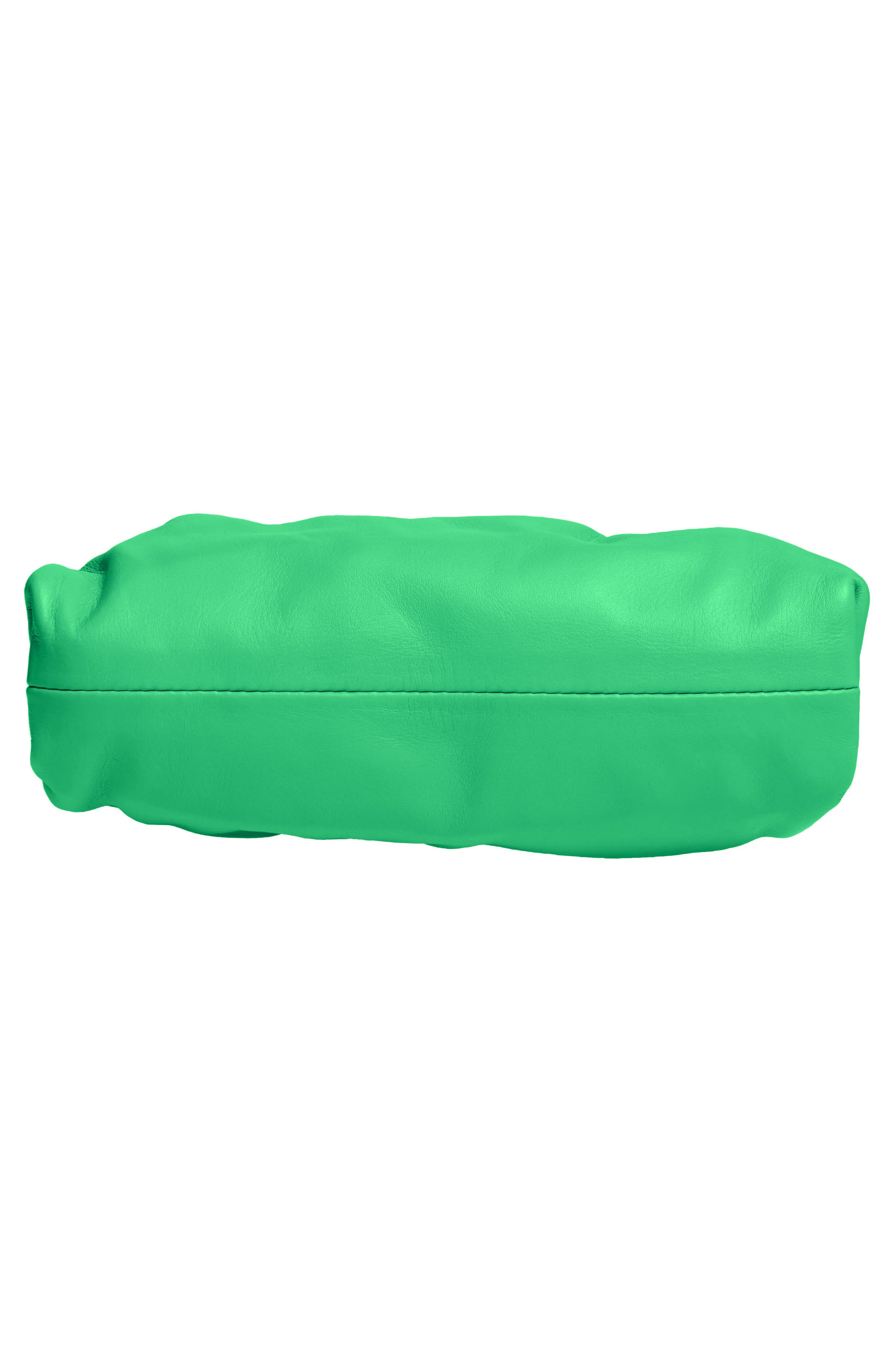 The Mini Pouch Leather Clutch, Alternate, color, PARAKEET-SILVER