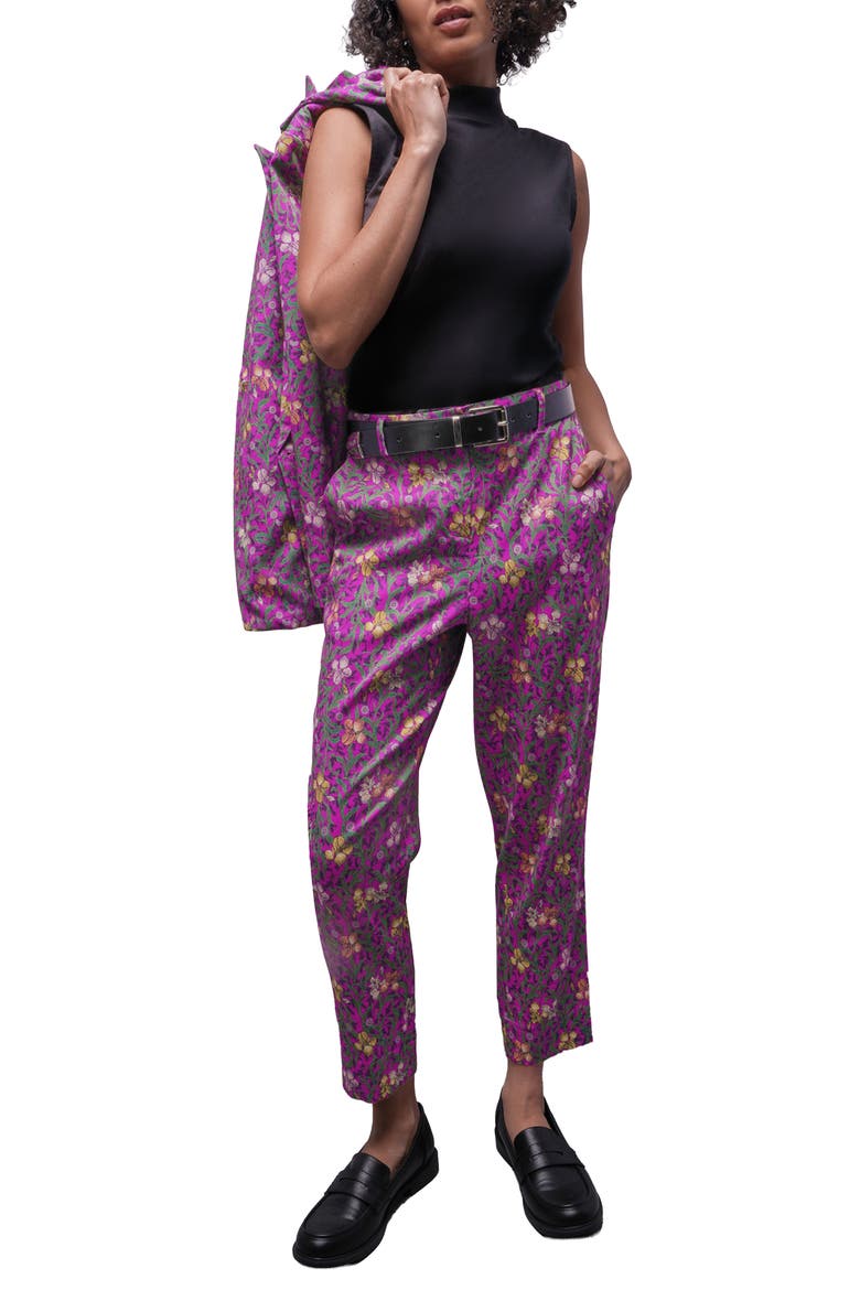 The Empower Slim Crop Pant, Alternate, color, IRIS WALLPAPER FUCHSIA