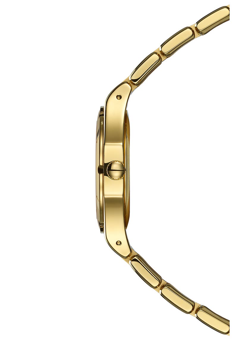 Be Balmain Diamond Moon Phase Bracelet Watch, 33mm, Alternate, color, YELLOW GOLD PVD COATING