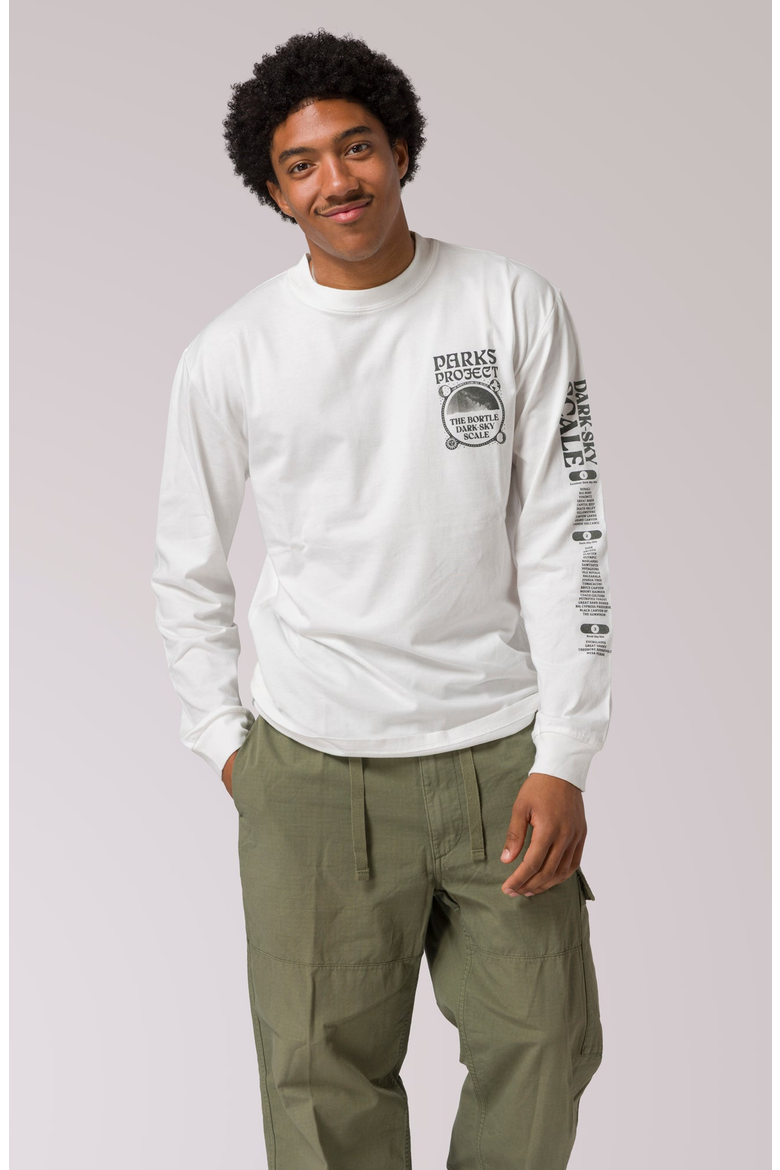 Dark Sky Scale Long Sleeve Tee, Main, color, Marshmallow
