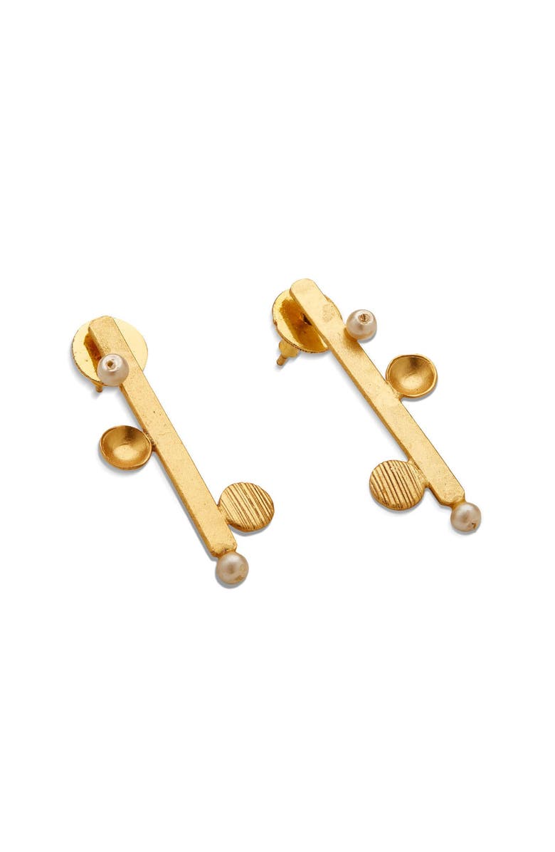 Dhwani Bansal Vaara Mini Studs, Alternate, color, Gold Plated