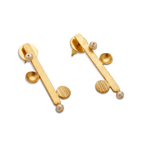 Dhwani Bansal Vaara Mini Studs In Gold Plated