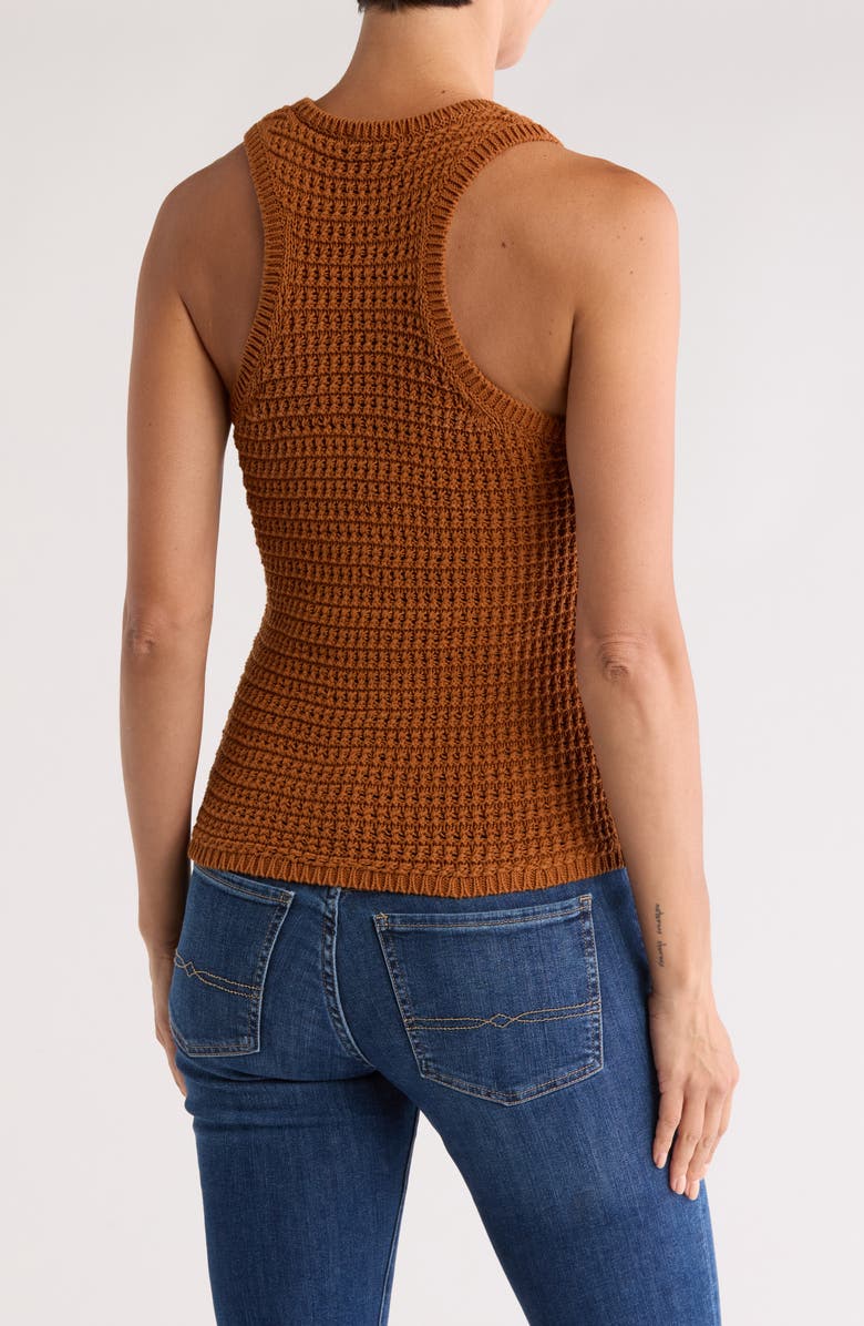 Madewell Open Stitch Crewneck Cotton Sweater Tank, Alternate, color,