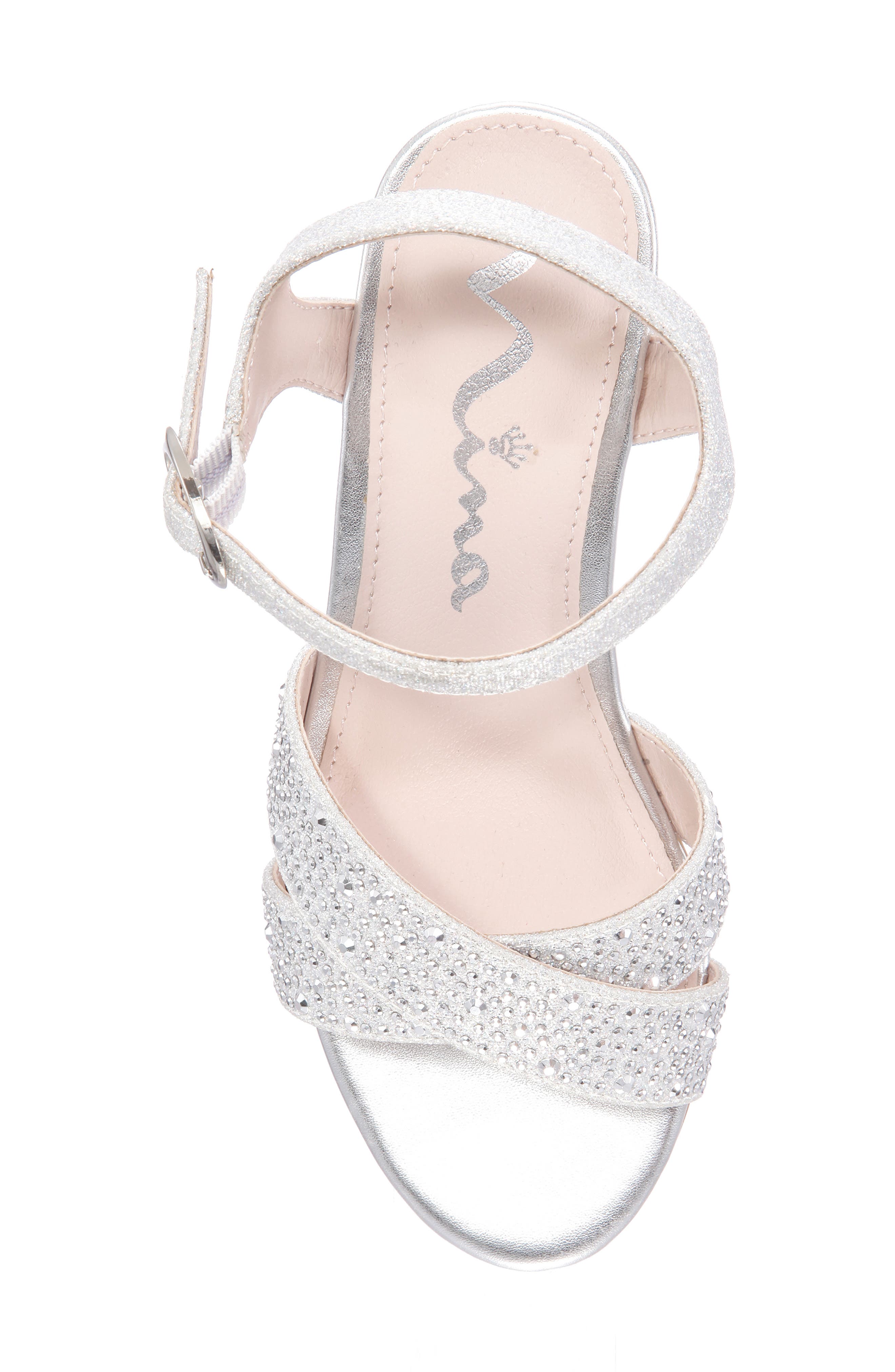 Nina Skarlet Glitter Wedge Sandal, Alternate, color, 