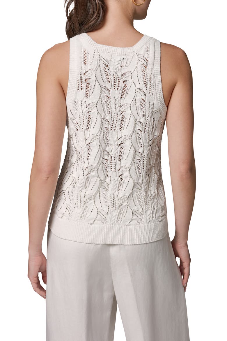 Open Stitch Sweater Vest, Alternate, color, CREAM