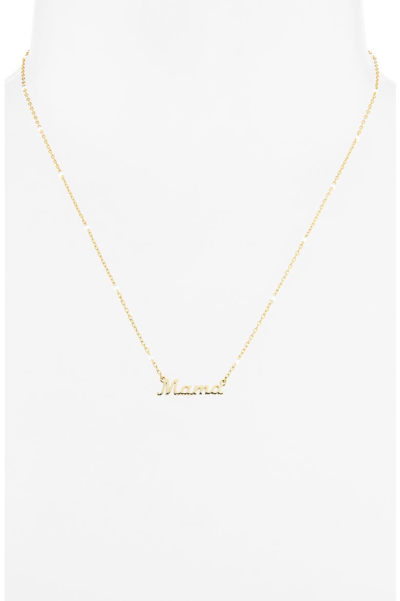 Enamel 'Mama' Pendant Necklace, Alternate, color, GOLD
