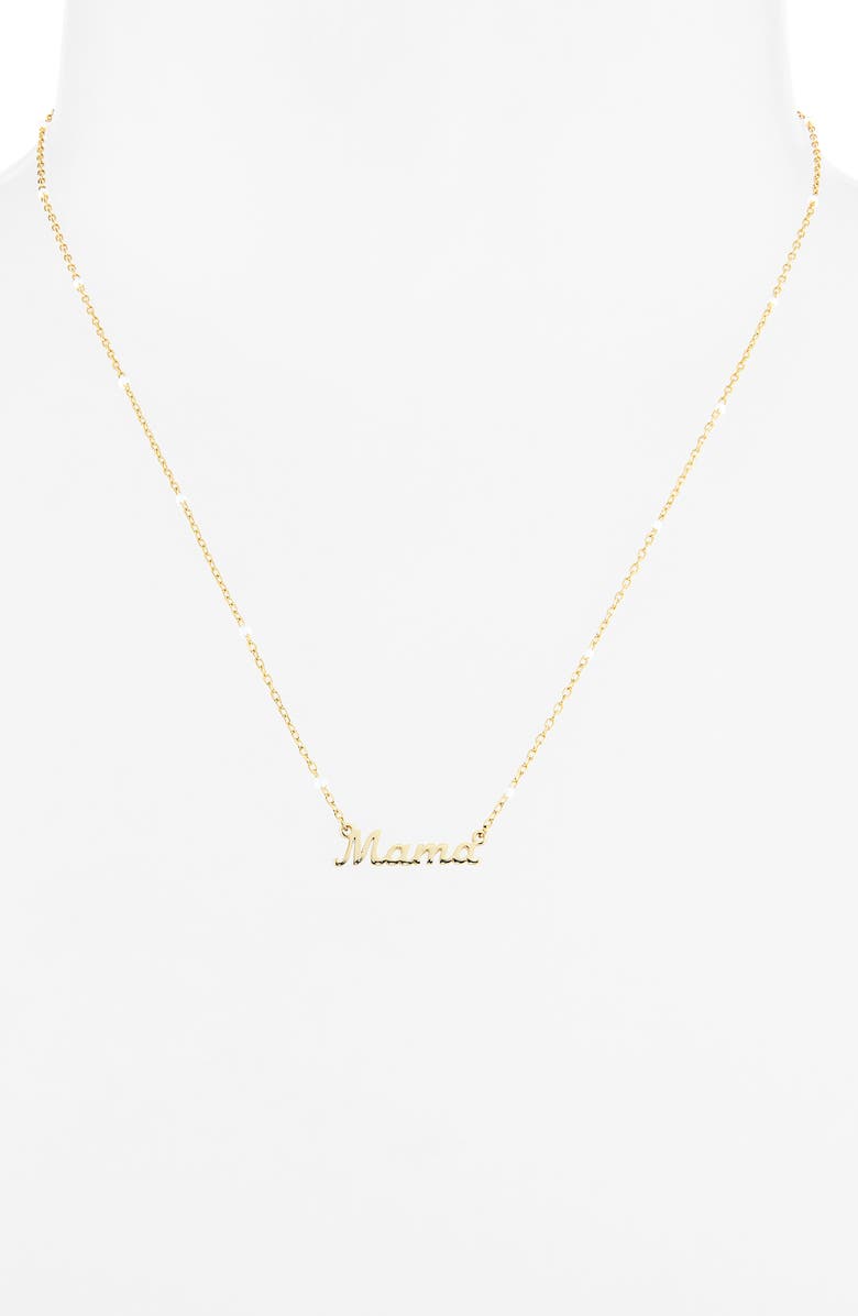 ARGENTO VIVO Enamel 'Mama' Pendant Necklace, Alternate, color, Gold
