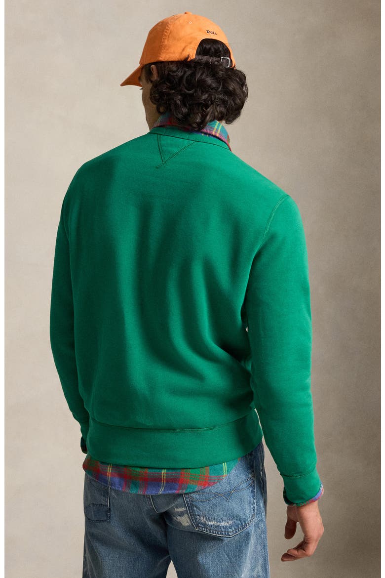 RL Fleece Crewneck Sweatshirt, Alternate, color, GREEN