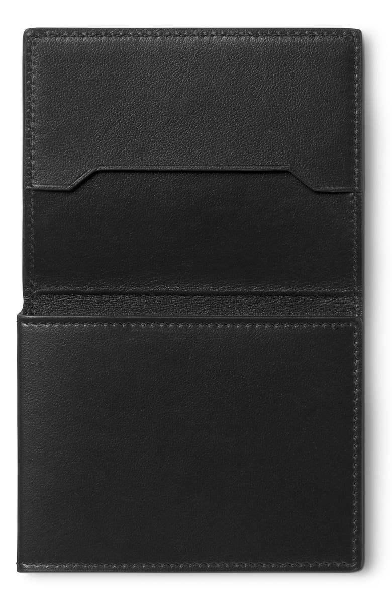 Montblanc Soft Trifold Leather Card Holder, Alternate, color,