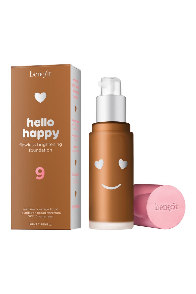 Benefit Hello Happy Flawless Brightening Foundation SPF 15, Alternate, color, SHADE 9- DEEP NEUTRAL