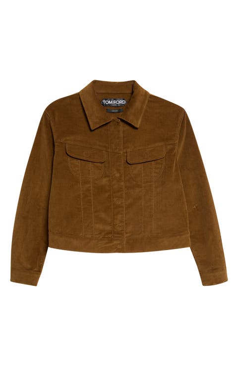 Stretch Cotton Velvet Western Jacket