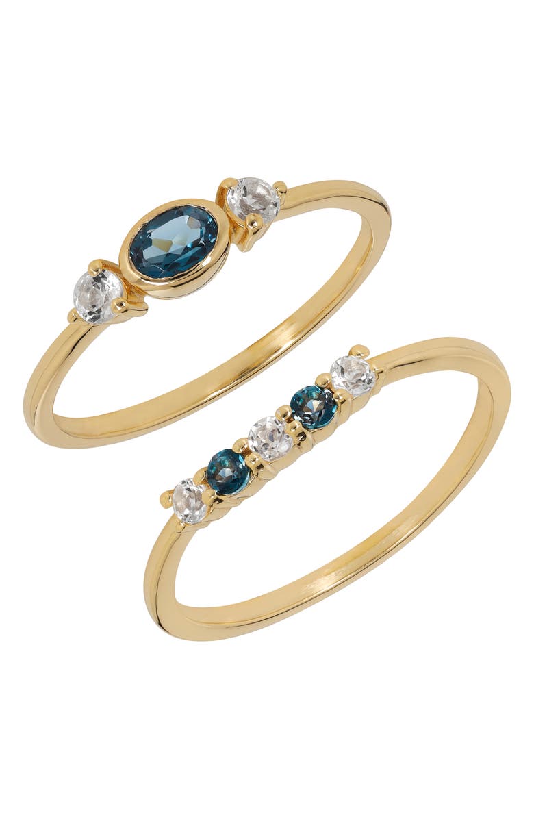 YS GEMS London Blue Topaz & White Topaz Ring, Main, color, 