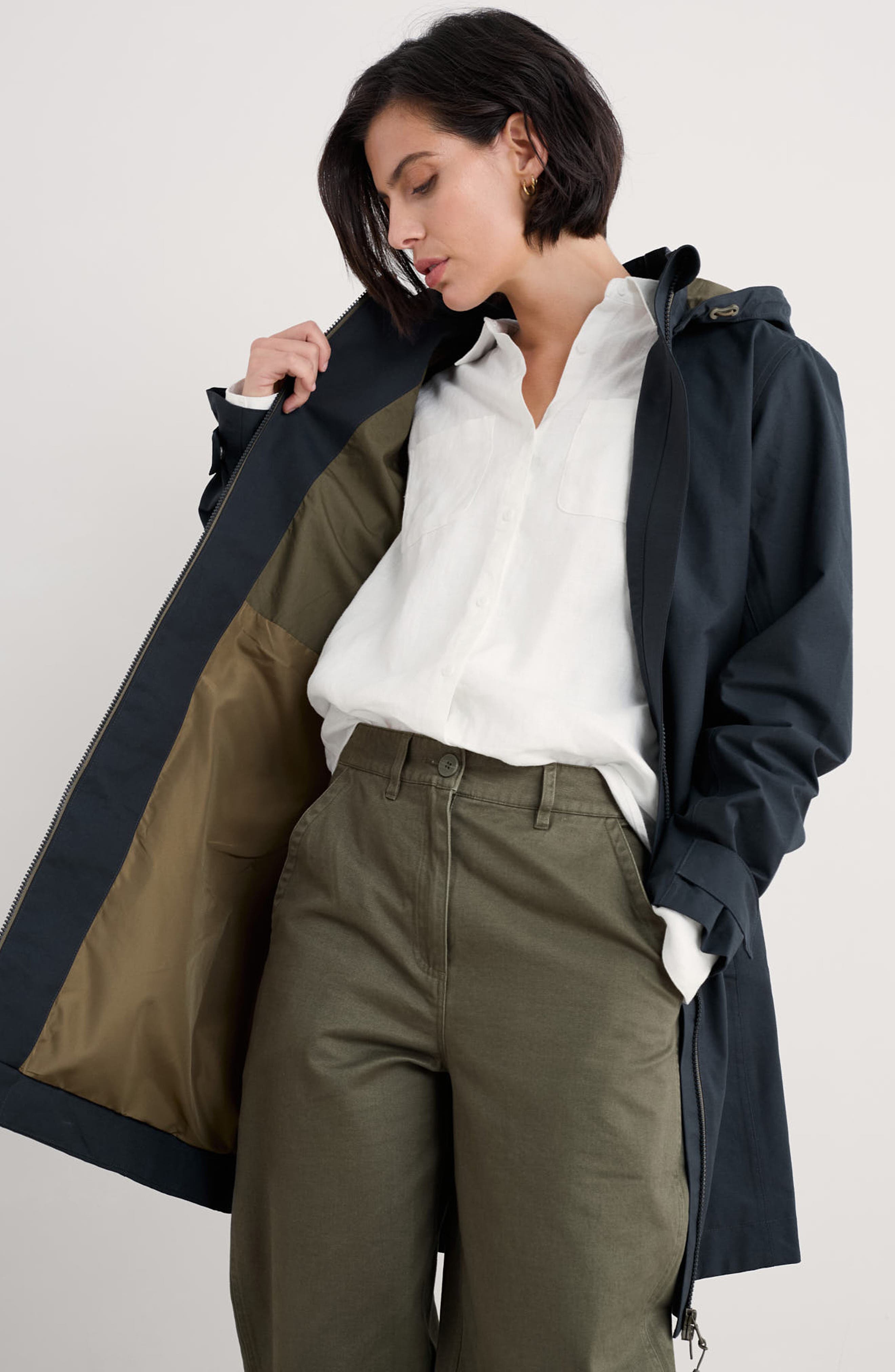 Женские Seasalt Cornwall Coverack Waterproof Organic Cotton Blend Coat — фото 6