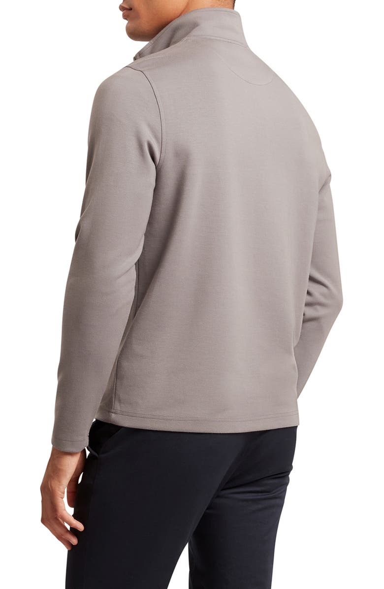 Ted Baker Viktoro Chest Stripe Quarter Zip Pullover, Alternate, color, Dark Grey