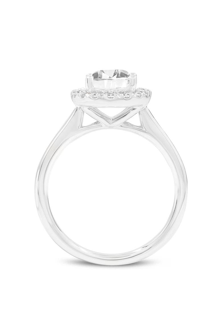 Idalia 14K Gold Oval Lab Grown Diamond Halo Engagement Ring - 1.9 Ct, Alternate, color, 14K White Gold