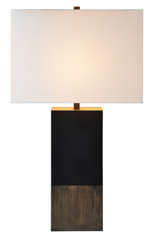 Renwil Broma Wood & Iron Table Lamp In Black