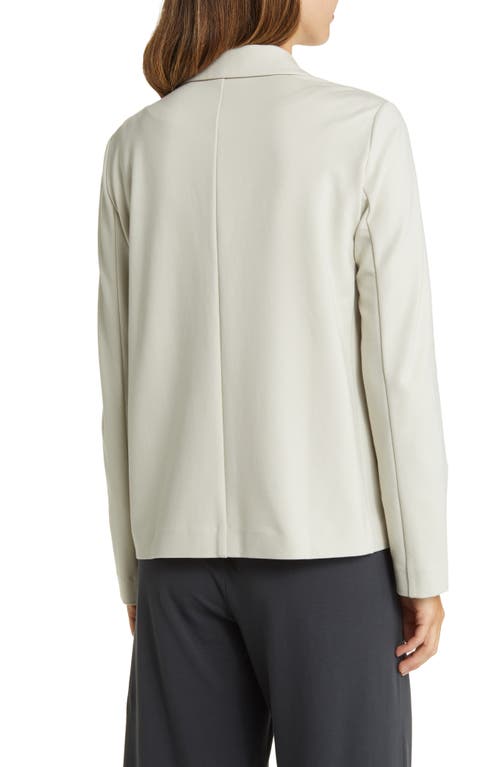 Eileen Fisher Notched Lapel Ponte Blazer In Gray