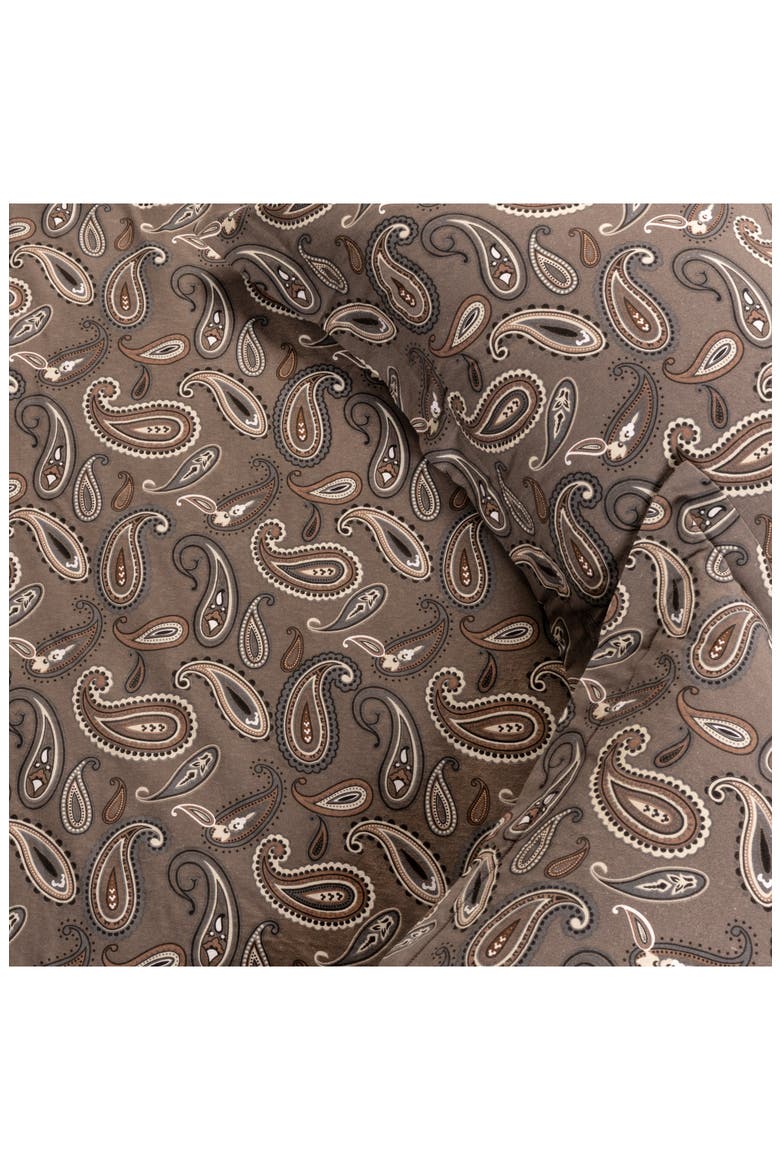 Cotton Flannel Paisley Duvet Set, Alternate, color, GREY