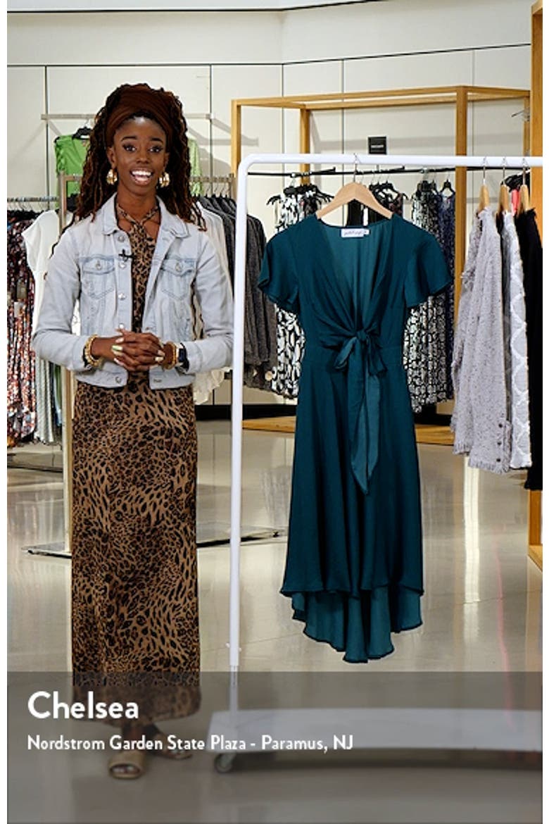 Amanda Tie Front Cutout High-Low Satin Dress video